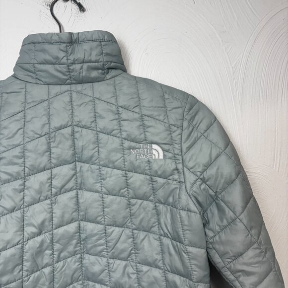 The North Face Thermoball Eco Jacket Light Blue Quilted Puffer Long Sleeve Girls - Picture 5 of 8